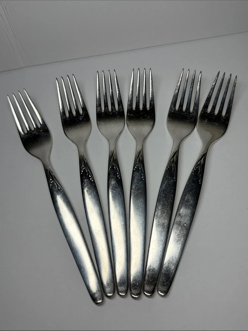 Vintage WMF Germany Patent 90 Silver Plated Forks - Set of 6